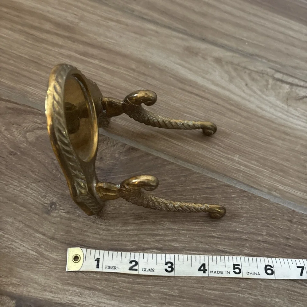 Vintage Mottahedeh Museum Repro Solid Brass Cup and Saucer Display Stand Holder